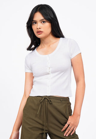 Button Up Short Sleeve Top