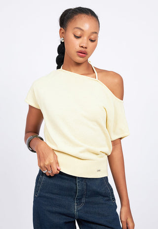 Strap Details One Shoulder Top