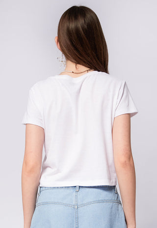 Round Neck Crop Graphic T-Shirt