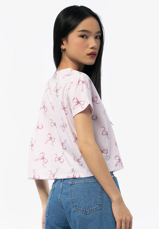 Short Sleeve Full Print Crop T-Shirt