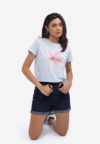 Short Sleeve Crop Graphic T-Shirt