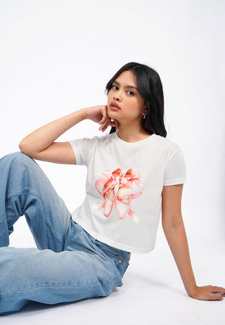 Short Sleeve Graphic Crop T-Shirt