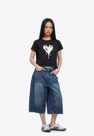Short Sleeve Graphic Crop T-Shirt