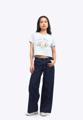 Short Sleeve Graphic Crop T-Shirt