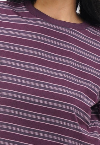 Short Sleeve Stripes Crop T-Shirt