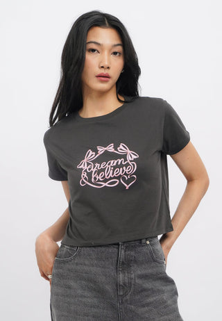 Short Sleeve Graphic Crop T-Shirt