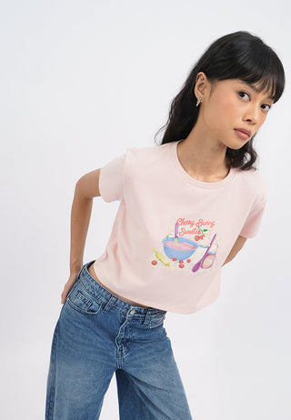 Short Sleeve Graphic Crop T-Shirt