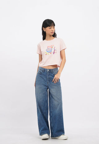 Short Sleeve Graphic Crop T-Shirt