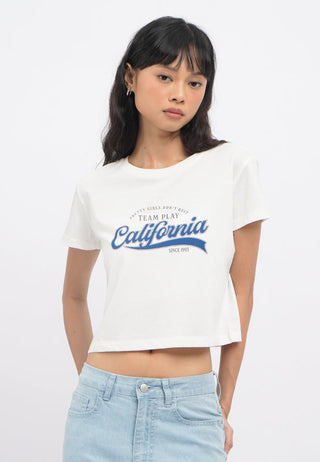 Short Sleeve Crop Graphic T-Shirt
