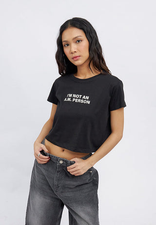 Short Sleeve Crop Graphic T-Shirt