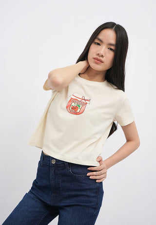 Short Sleeve Graphic Boxy Crop T-Shirt