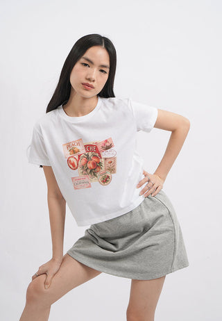 Short Sleeve Graphic Boxy Crop T-Shirt