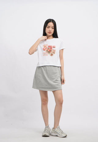 Short Sleeve Graphic Boxy Crop T-Shirt