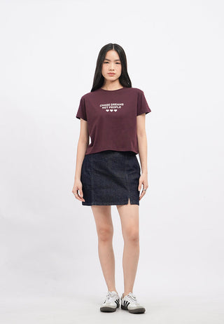 Short Sleeve Graphic Boxy Crop T-Shirt