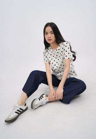 Short Sleeve Polkadot T-Shirt