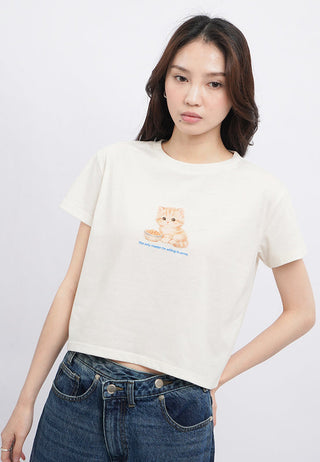 Short Sleeve Graphic Crop T-Shirt