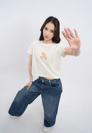 Short Sleeve Graphic Crop T-Shirt