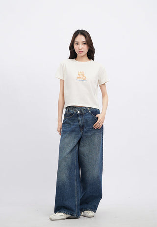 Short Sleeve Graphic Crop T-Shirt