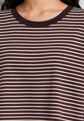 Short Sleeve Stripes Crop T-Shirt