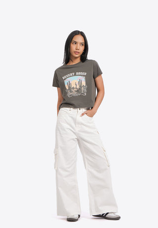 Short Sleeve Graphic Crop T-Shirt