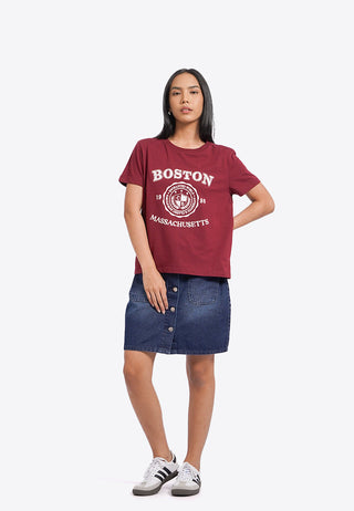 Round Neck Short Sleeve Graphic T-Shirt