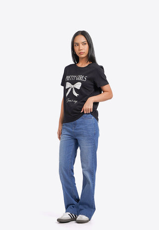 Round Neck Short Sleeve Graphic T-Shirt