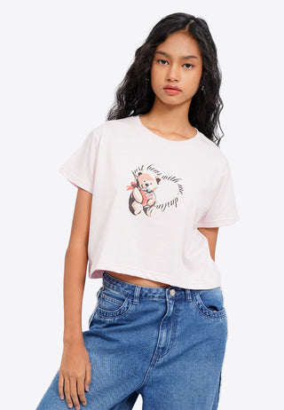 Short Sleeve Graphic Crop T-Shirt