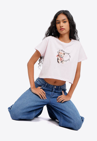 Short Sleeve Graphic Crop T-Shirt