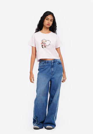 Short Sleeve Graphic Crop T-Shirt