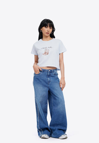 Short Sleeve Graphic Crop T-Shirt
