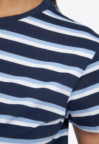 Short Sleeve Stripe Crop T-Shirt