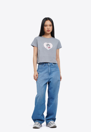 Short Sleeve Graphic Crop T-Shirt