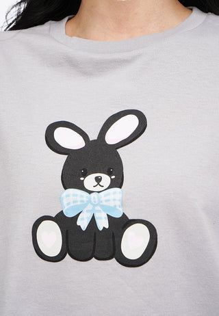 Full Print Short Sleeve Crop T-Shirt