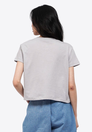 Full Print Short Sleeve Crop T-Shirt