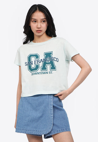 Short Sleeve Graphic Crop T-Shirt