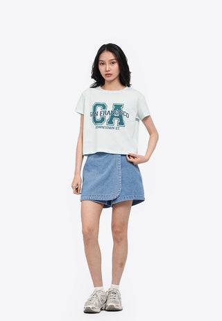 Short Sleeve Graphic Crop T-Shirt