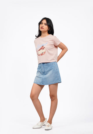 Short Sleeve Graphic Crop T-Shirt