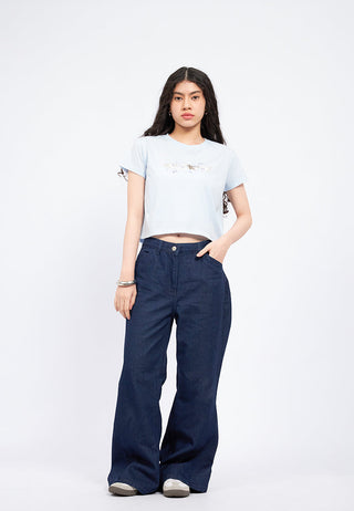 Short Sleeve Graphic Crop T-Shirt