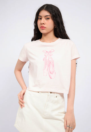 Short Sleeve Graphic Crop T-Shirt