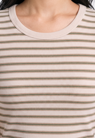 Short Sleeve Stripes Crop T-Shirt