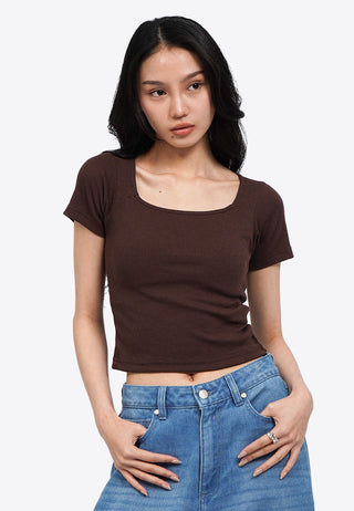 Square Neck Basic T-Shirt