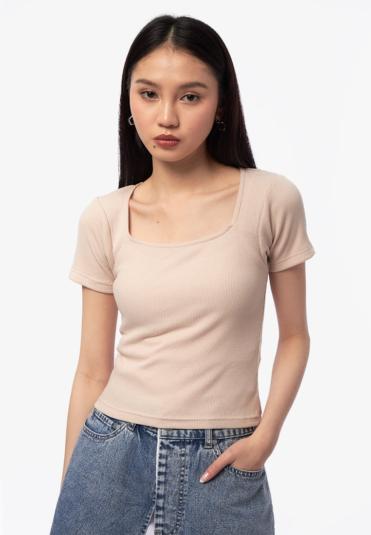 Short Sleeve Rib T-Shirt – COLORBOX - Indonesia
