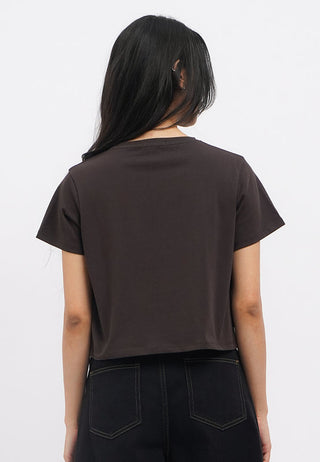 Short Sleeve Basic Boxy Crop T-Shirt