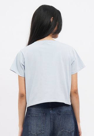 Short Sleeve Basic Boxy Crop T-Shirt