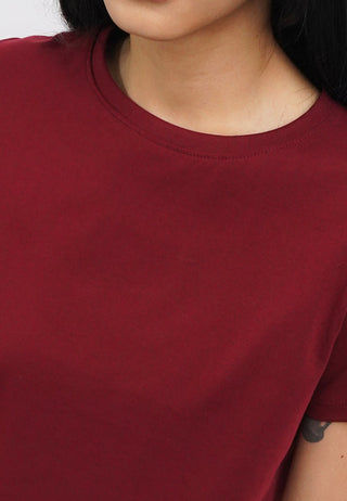 Short Sleeve Basic Boxy Crop T-Shirt