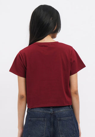 Short Sleeve Basic Boxy Crop T-Shirt