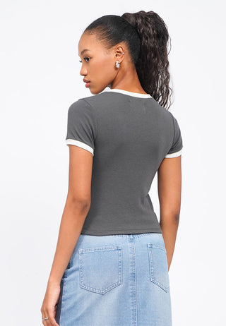 Care Bears Contrast Hem Crop T-Shirt