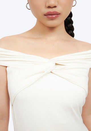 Knot Detail Off Shoulder Top
