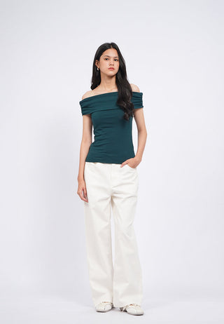 Gathered Off Shoulder Top