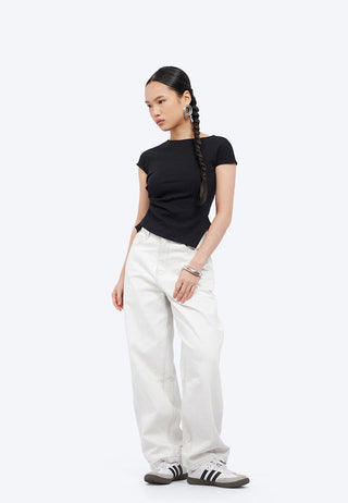 Ruched Details Short Sleeve Top